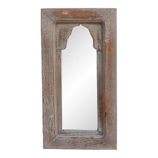 Charming Aged Petite Indian Arched Mirror For Sale