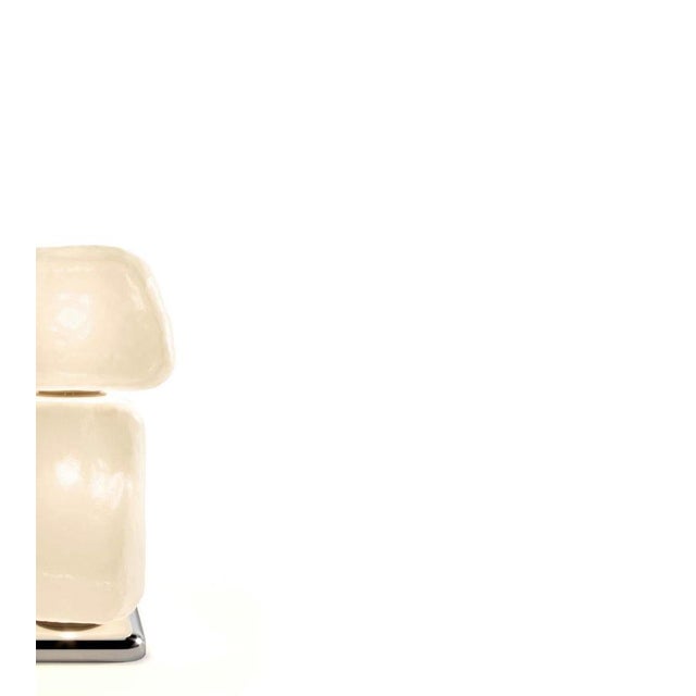 White II Wax, Stone, Light Table Lamp in Glass by Linde Freya Tangelder for Cassina For Sale - Image 9 of 18