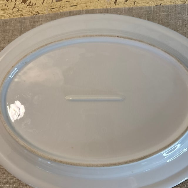 Vintage Dragon Motif Porcelain Oval Serving Platter For Sale - Image 9 of 10