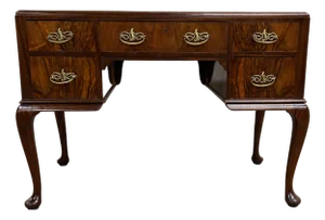 Vintage Queen Anne Style Writing Desk Ladies Desk Petite Writing Desk Work Table