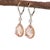 Art Deco 14x10mm, 10cts - Peach Morganite Earrings W Natural Diamonds in Solid 14k Gold- Set of 2 For Sale - Image 3 of 6