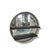 Metal Large Industrial Circular Mirror with Shelves For Sale - Image 7 of 9