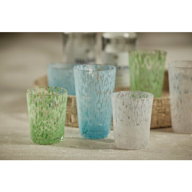 Combine chic style and functionality with this set of six drinking glasses. Each glass features a lovely speckled design...