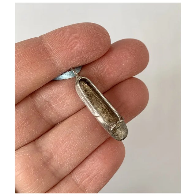 1970s Sterling Ballet Slipper Necklace For Sale - Image 4 of 9