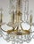 Brass and Lead Crystal Five-Light Chandelier from Schröder, 1970s For Sale - Image 9 of 12