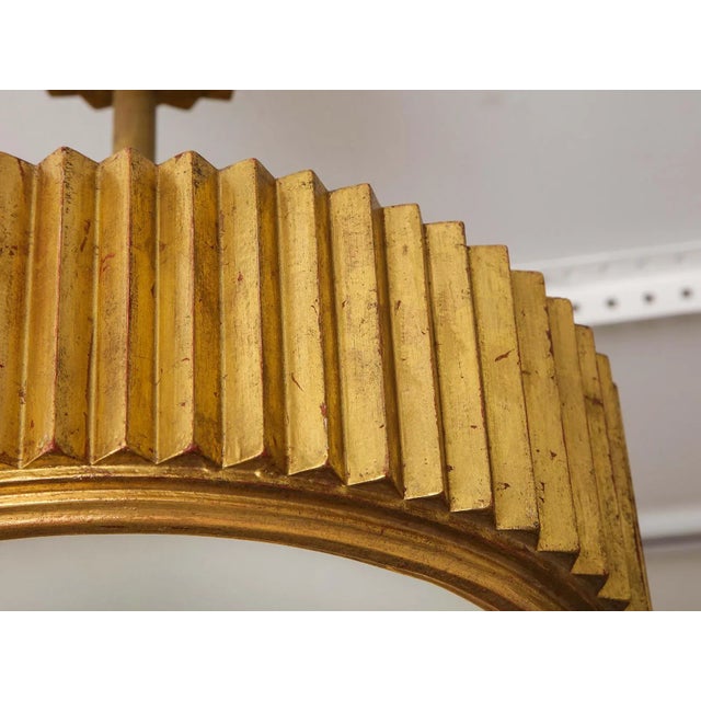 Bespoke Giltwood Hand-Carved Fixture in the Art Deco Manner For Sale In New York - Image 6 of 9