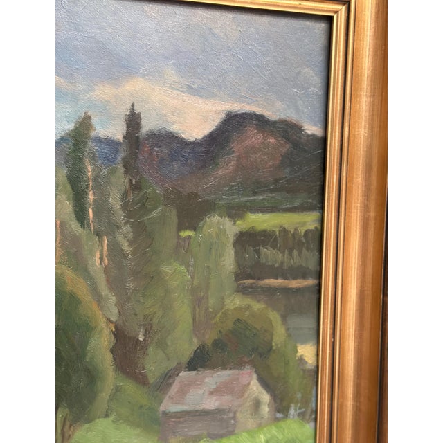 Olof Larsson, Lush Landscape, 1960s, Oil on Panel, Framed, Framed For Sale - Image 13 of 18