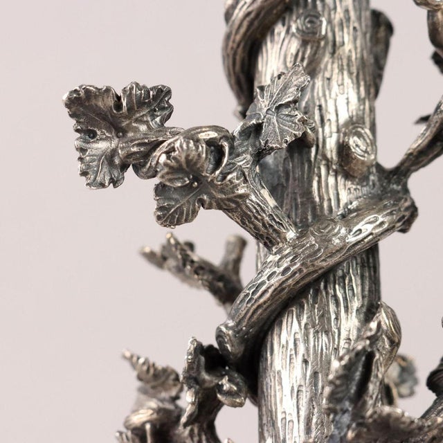 Vintage Table Lamp in Silver by Danilo Rossi For Sale - Image 6 of 11