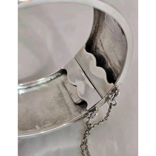 Antique Victorian Sterling Silver Aesthetic Belt Buckle Bangle, 1885 For Sale - Image 14 of 18