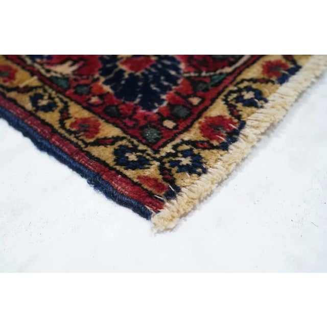 Antique Sarouk Rug 3'4'' x 4'8'' For Sale - Image 4 of 10