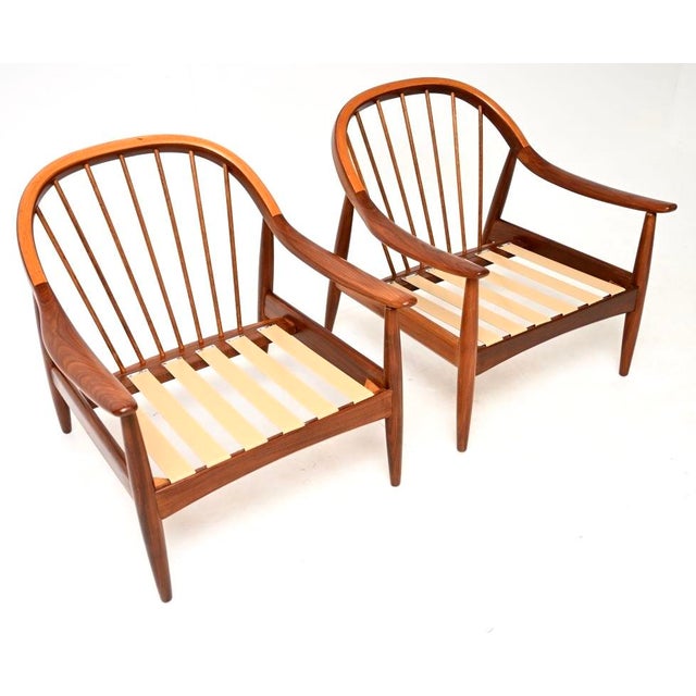 Wood Vintage Armchairs from Greaves & Thomas, 1960, Set of 2 For Sale - Image 7 of 11