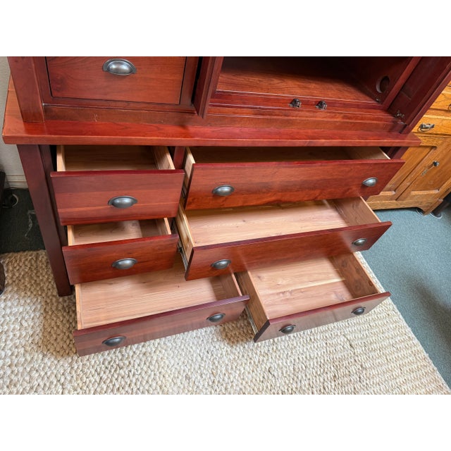 Stuart Davis Nauvoo Bedroom Collection Media Armoire, Cherry Wood For Sale - Image 4 of 12