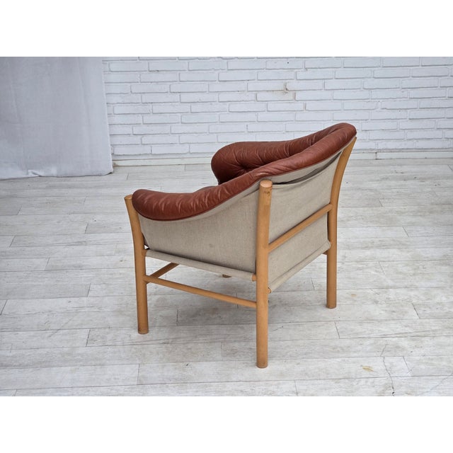 Swedish Model G7 Pedro Leather Armchair by Gunnar Kentemo, 1970s For Sale - Image 13 of 18