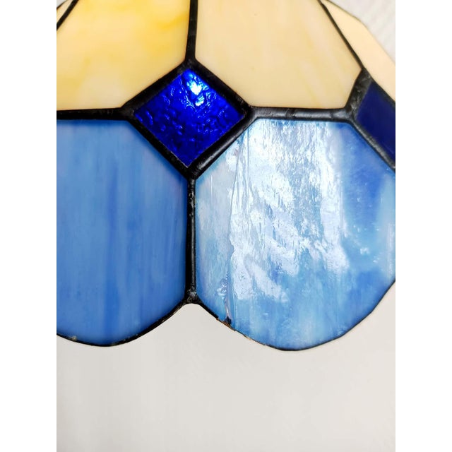 Art Deco Pendant Lights in the style of Tiffany, 1940s, Set of 2 For Sale - Image 11 of 12