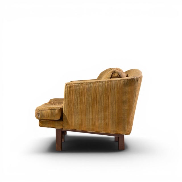 Dunbar Furniture Edward Wormley for Dunbar Model 5244 Mid Century Mahogany Sofa For Sale - Image 4 of 9