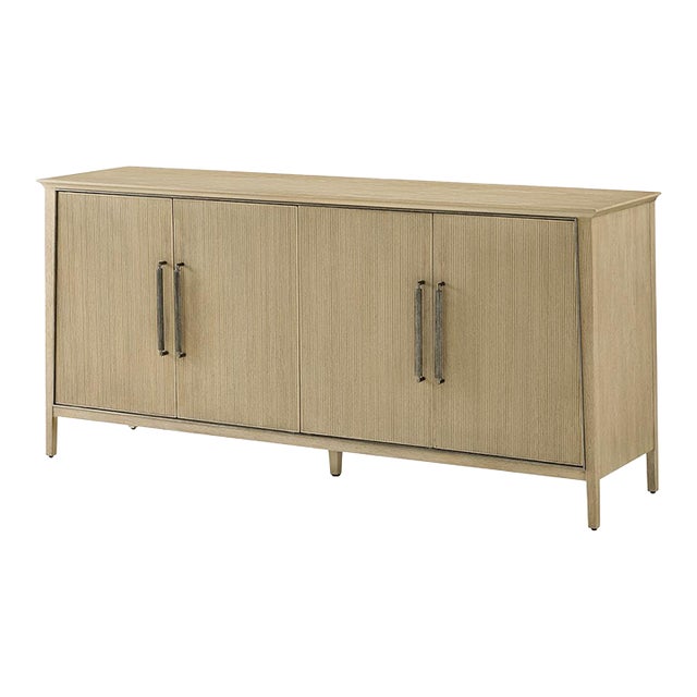 Coastal Mid-Century Modern Oak Sideboard For Sale