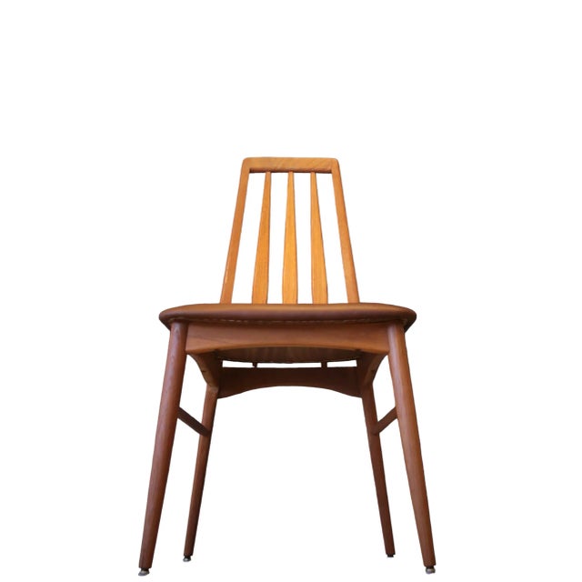 Niels Kofoed, Kofoed Møbelfabrik, chair model Eva in solid teak and upholstery in brown leather from Tärnsjö Tannery,...
