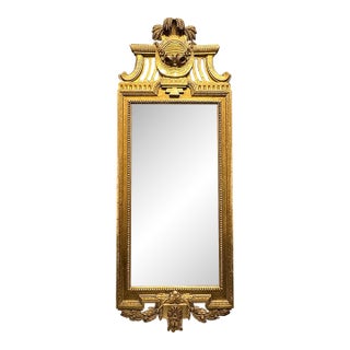 19th C. Swedish Neoclassical Giltwood Mirror For Sale