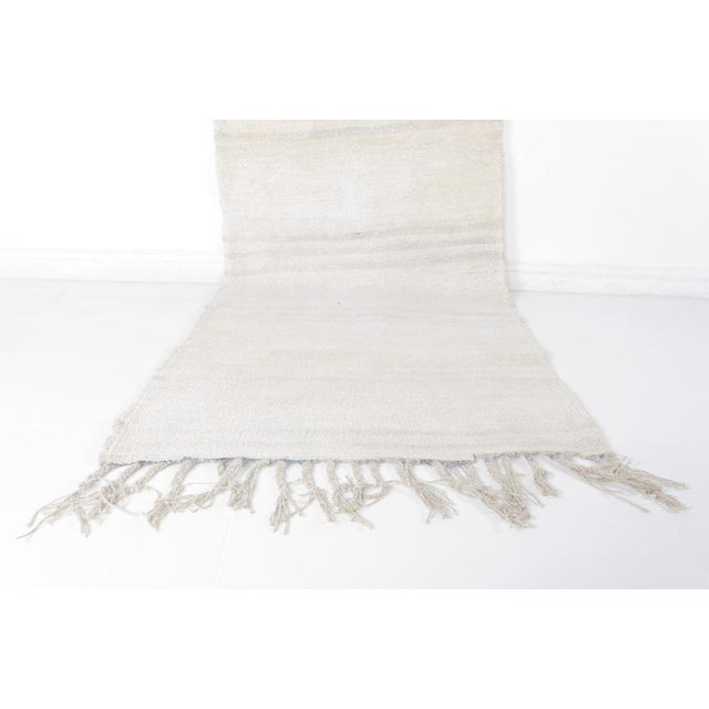 Handmade Antique Hemp Runner Carpet, 1960s For Sale - Image 15 of 18