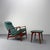 Cassina Mid-Century Model 829 High-Back Lounge Chair and Ottoman in Teak and Green Upholstery by Gio Ponti for Cassina, Italy, 1960s, Set of 2 For Sale - Image 4 of 18