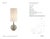 AERIN by Visual Comfort Signature Hunlen Cordless Table Lamp in Shellish Gray with Linen Shade Designer: AERIN Height:...