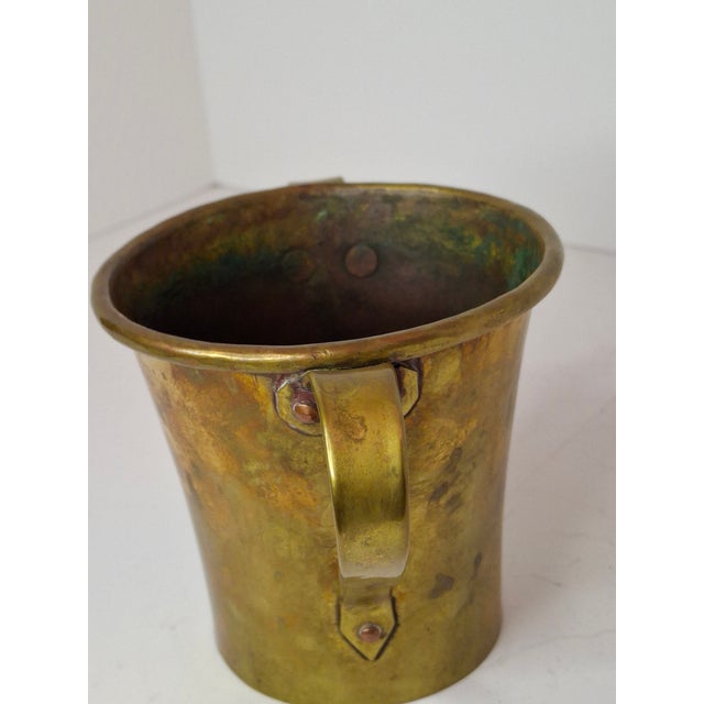 Brass Antique Russian Brass Netilat Yadayim Hand Wash Cup, C. 1898 Maker's Mark Tula For Sale - Image 8 of 16