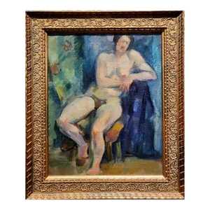Othon Friesz -Study of a Nude Figure -1930s French Fauvist Oil Painting