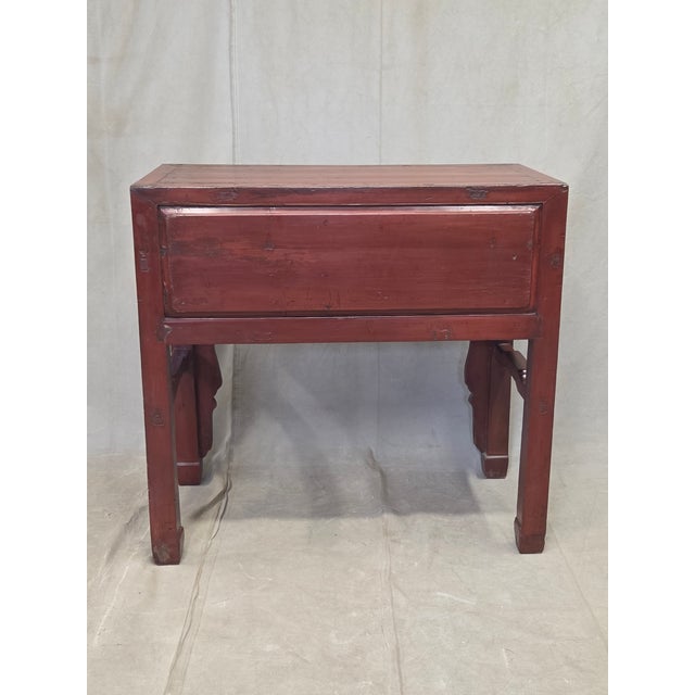 Antique Chinese Qing Dynasty Lacquer Side Table With Birds and Flowers For Sale - Image 17 of 17