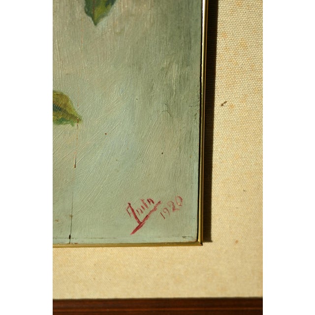 Anita, Still Life Cherries and Plums, 1920, Oil on Panel For Sale - Image 6 of 18