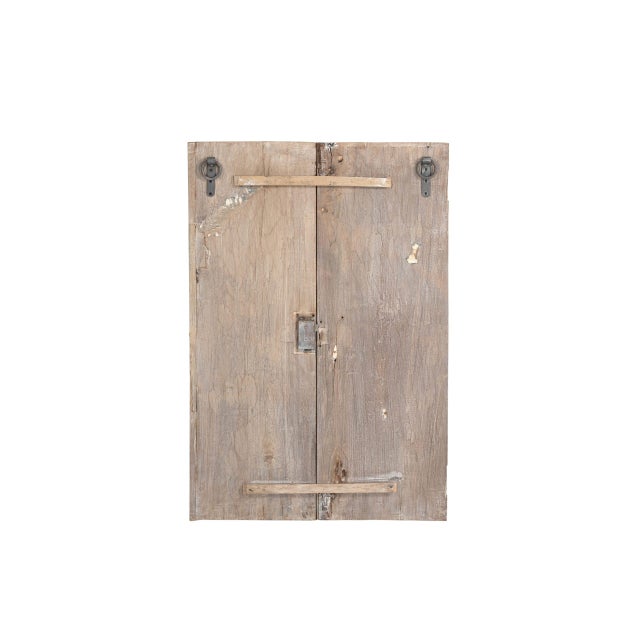 Farmhouse Vintage Indian Carved Teakwood Window Panel For Sale - Image 3 of 3