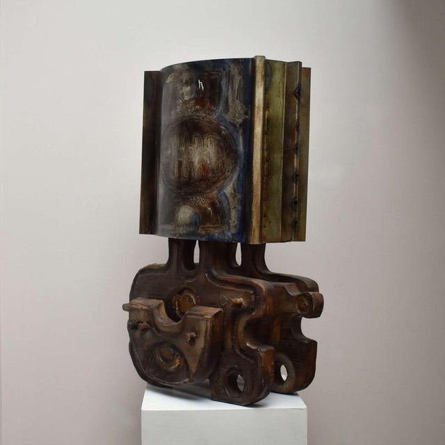 1930s Large Brutalist Table or Floor Lamp by Francesco Pasinato, 1930s For Sale - Image 5 of 14