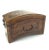 Copper Vintage Hand Painted Leather Box For Sale - Image 8 of 12