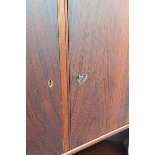 1960s Mid Century Danish Rosewood Corner Cabinet Storage Cupboard 6167 For Sale - Image 14 of 18