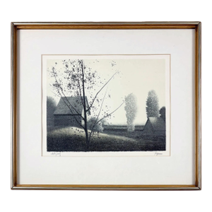 Robert Kipniss, August Shadows, Rare Hand Signed Lithograph, Artist's Proof, Framed, 1977