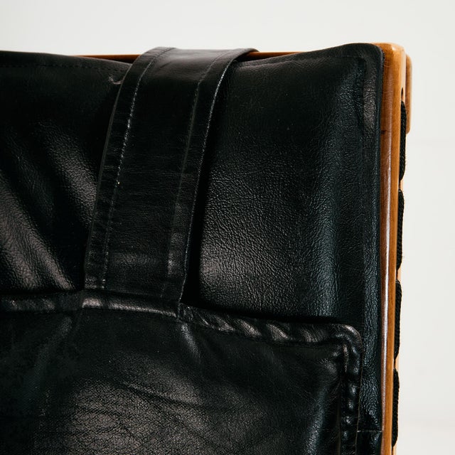 Lounge Chair in Beech with Leather Upholstery For Sale - Image 10 of 18