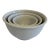 Vintage White Stoneware Nesting Mixing Bowls, Set of 3 For Sale