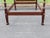 Councill Furniture Vintage Councill Furniture Georgian Style Rice Carved Mahogany Queen Size Poster Bedframe For Sale - Image 4 of 9