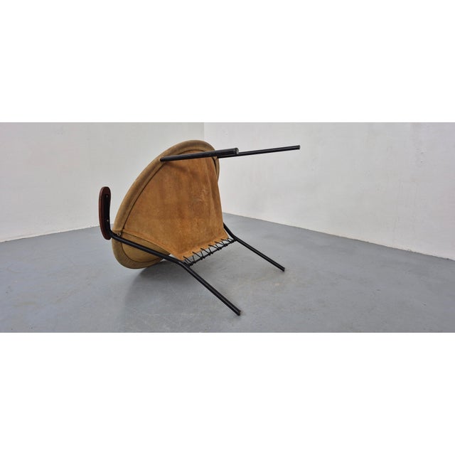 Sueded Balloon Chair by Hans Olsen for Lea Furniture, Denmark, 1950s For Sale - Image 16 of 18