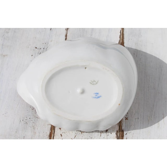 Mid-Century Large Shell Porcelain Soap Dish, Portuguese, Vista Alegre For Sale - Image 10 of 13