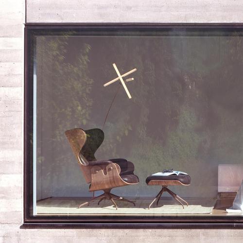 Contemporary Plywood, Walnut, and Leather Upholstery Lounger from Jaime Hayon For Sale - Image 9 of 12