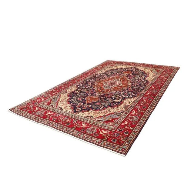 Hand-knotted rug from Tabriz | Knot density: approx. 200.000 knots/m² | Material: 100% virgin wool, 100% cotton | Size:...