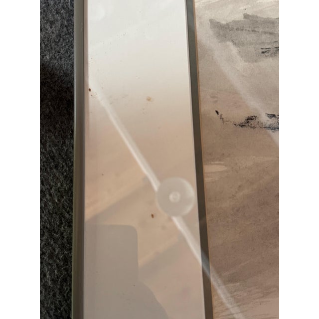 Black Vintage Ink Drawing Of A Nude Male Figure For Sale - Image 8 of 12