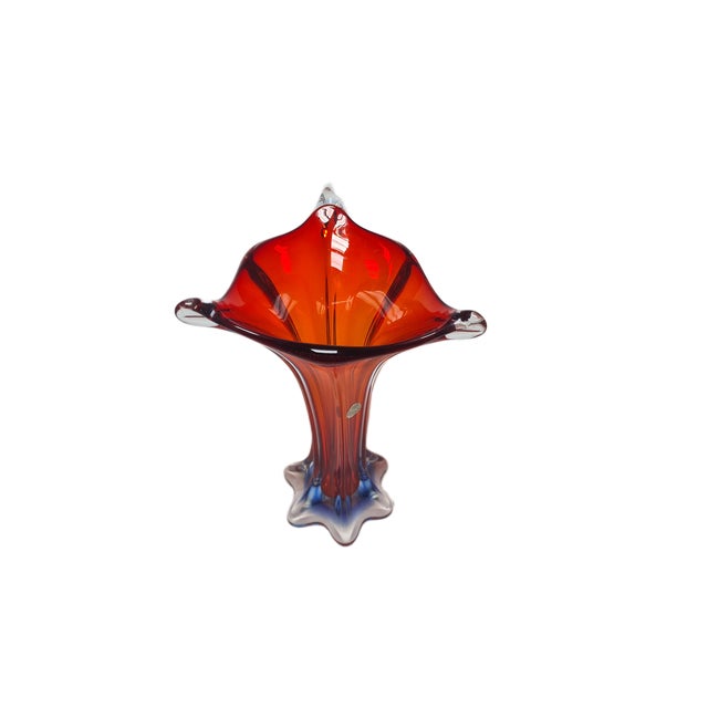Italian Postmodern Vase in Murano Glass from Mandruzzato, 1950s For Sale - Image 6 of 9