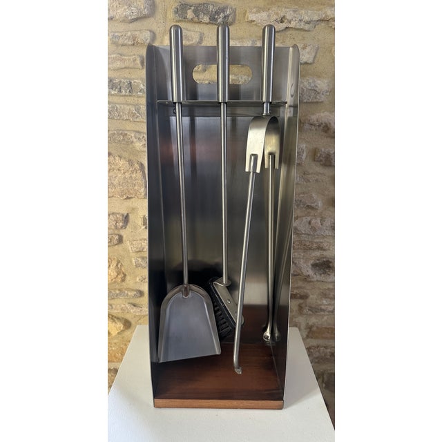 Vintage Fireplace Tool Set in Metal, 1970, Set of 3 For Sale - Image 6 of 12