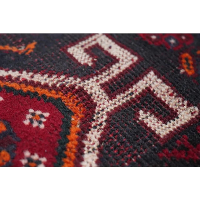 Red Vintage Shiraz Rug 5'6'' x 7'10'' For Sale - Image 8 of 12