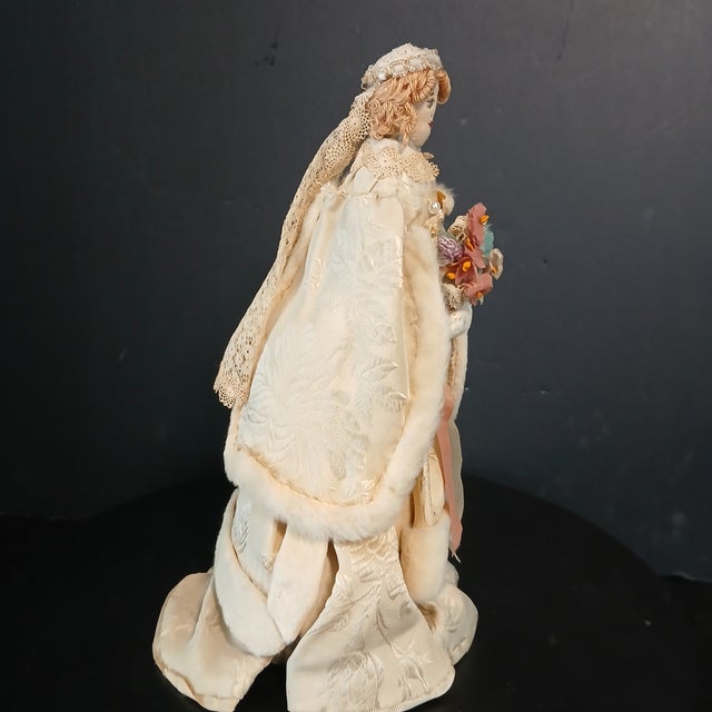 Late 19th Century Antique Handmade Bridal Doll 19th Century For Sale - Image 5 of 8