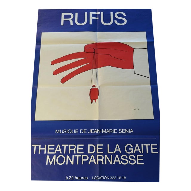 Poster from Jean Michel Folon Rufus, 1981 For Sale