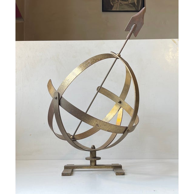 Vintage Scandinavian Nautical Sundial in Brass, 1950s For Sale - Image 11 of 11