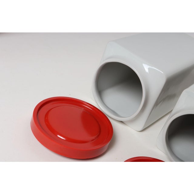 Set of Three Finnish Modern Ceramic Canisters by Richard Lindh for Arabia For Sale - Image 15 of 18