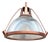 1950s Mid Century Modern Holophane Pendant Ceiling Light Copper-Tone Finish For Sale